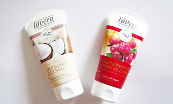 LAVERA: gel doccia alla vaniglia e cocco, olio doccia crema rigenerante al cranberry e argan